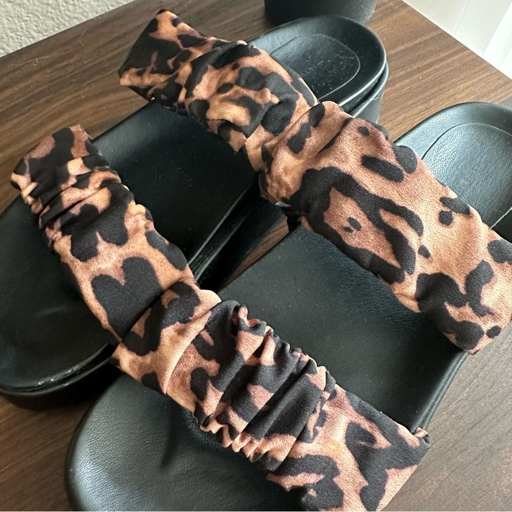 Leopard Platform Sandals